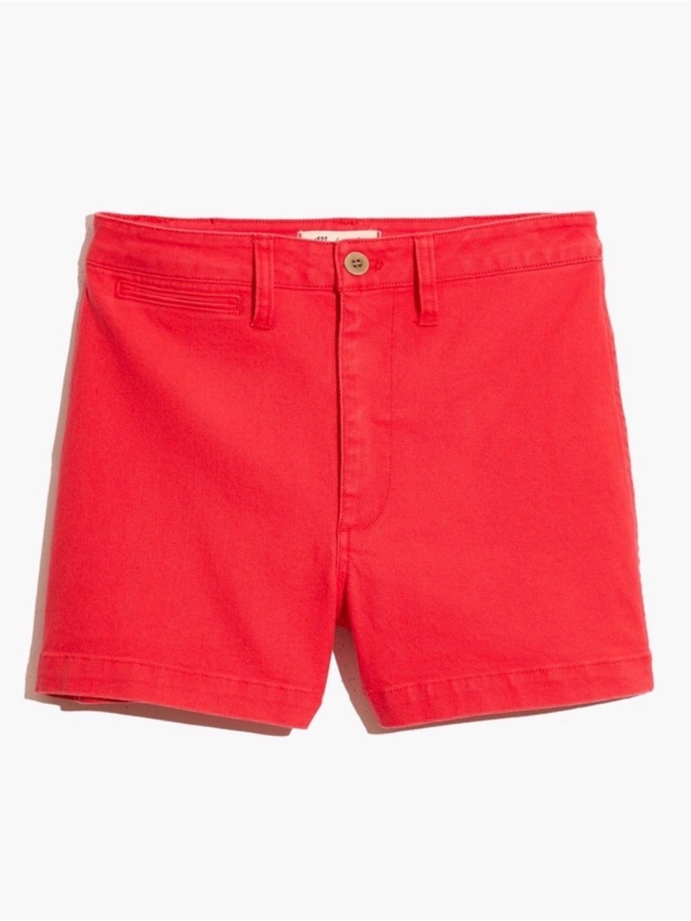 Madewell Red High-Rise Cotton Shorts